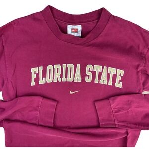Vintage Nike Florida State Seminoles T-Shirt FSU Y2K Graphic Long Sleeve Sz S